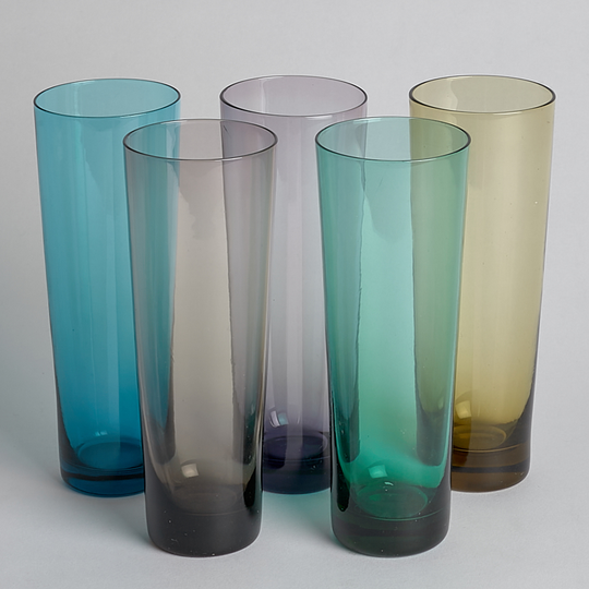 Vintage - SÅLD Färgade Dricksglas Ekenäs 5 st