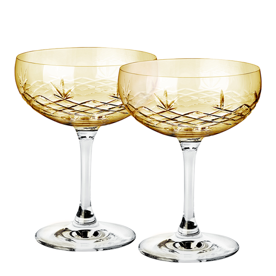 Frederik Bagger - Crispy Gatsby Champagneskål 30 cl 2-pack Gul
