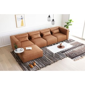 Nees modulsoffa byggbar - Cognac sammet