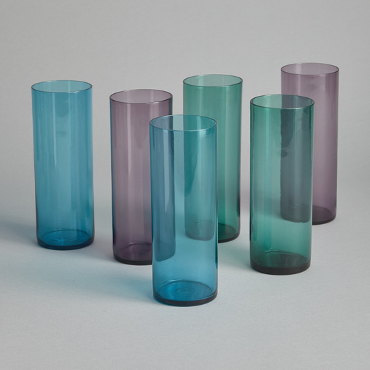 Vintage - SÅLD Dricksglas i olika kulörer 1960-tal 6 st