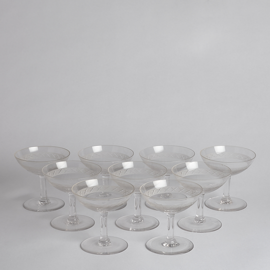 Vintage - SÅLD Cocktailglas 9 st