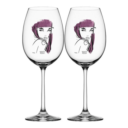 Kosta Boda - All About You Vinglas 52 cl 2-pack Aubergine Purple