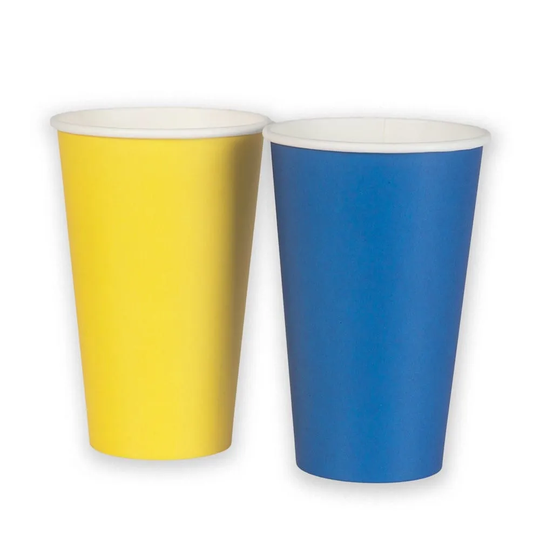Blåa och Gula Ölglas i papper 24-pack