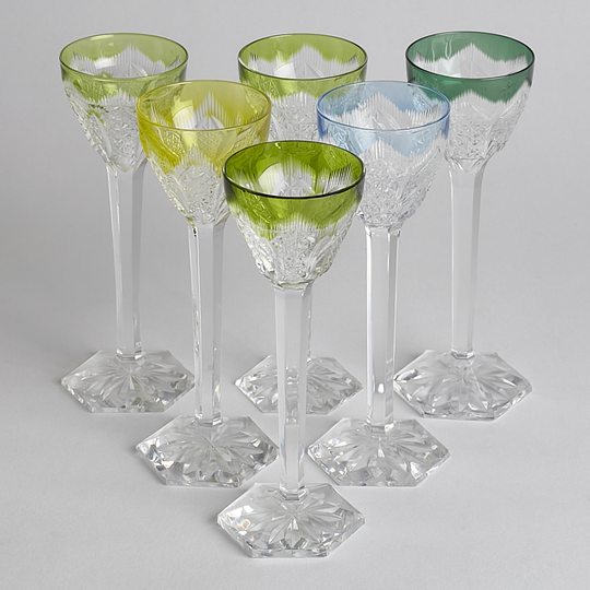 Vintage - SÅLD Likörglas Val Saint Lambert 6 st