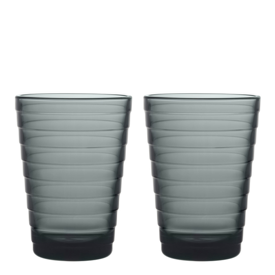 Iittala - GLAS MÖRKGRÅ 2 ST 33 CL Mörkgrå