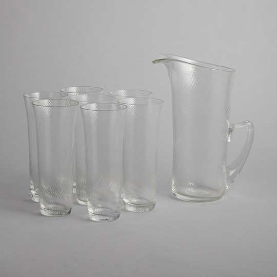 Vintage - "Snoddas" Karaff med 7 dricksglas