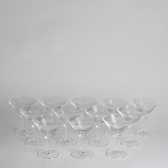 Vintage - SÅLD Likörglas Blåklocka 12 st