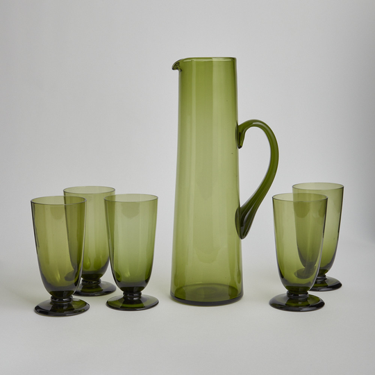 Vintage - SÅLD H55 Kanna med 5 st Glas