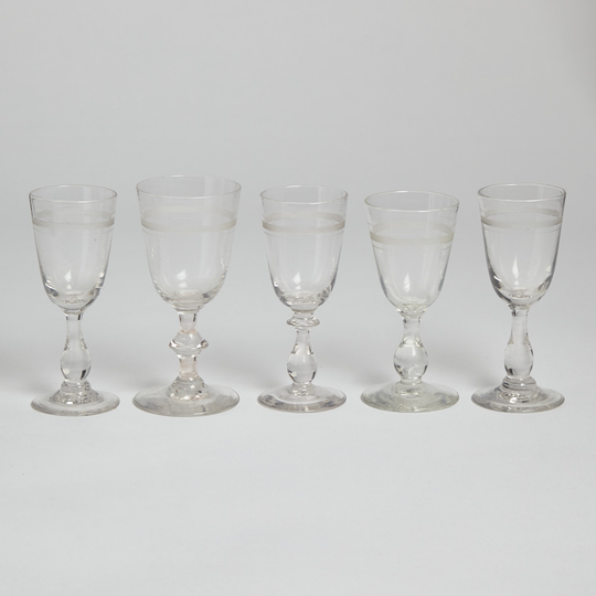 Vintage - SÅLD Snapsglas "Rydbergsglas" 5 st