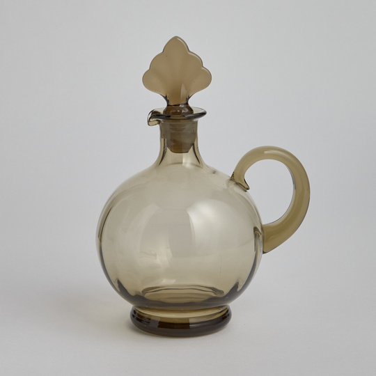 Vintage - SÅLD Karaff i Rökfärgad Glas.