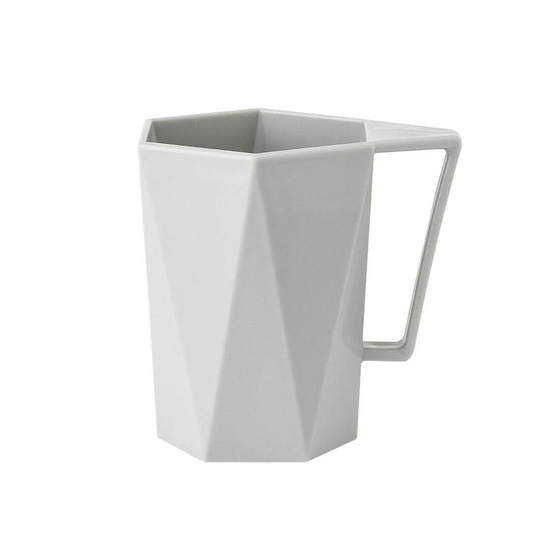 Mugg i Plast, Geometrisk - Grå