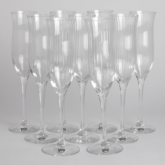 Orrefors - SÅLD Champagneglas 9 st