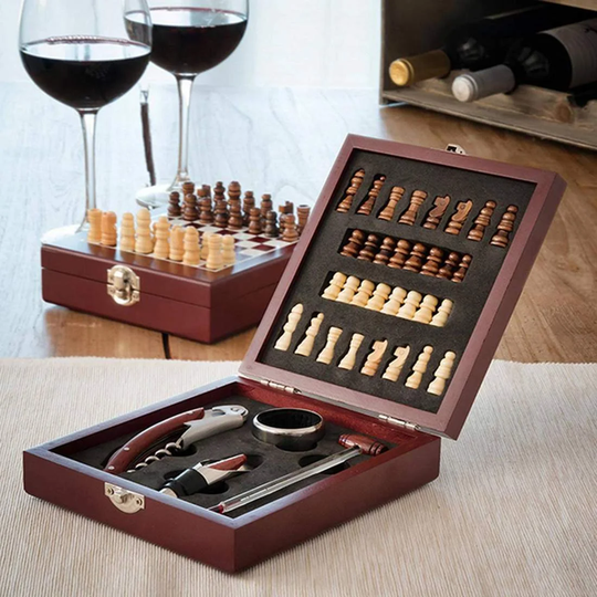Vinset med Schackspel - 37 Delar