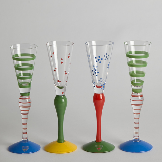 Orrefors - SÅLD Snapsglas "Clown" Anne Nilsson 4 st