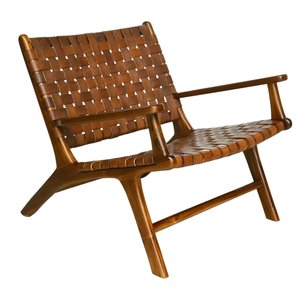 Fåtölj Porto 81 - Konjak / Teak