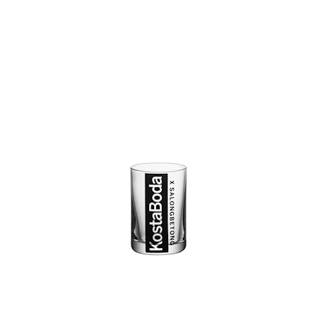 Salong Betong Shotglas 6 cl 2-pack Klar/Svart