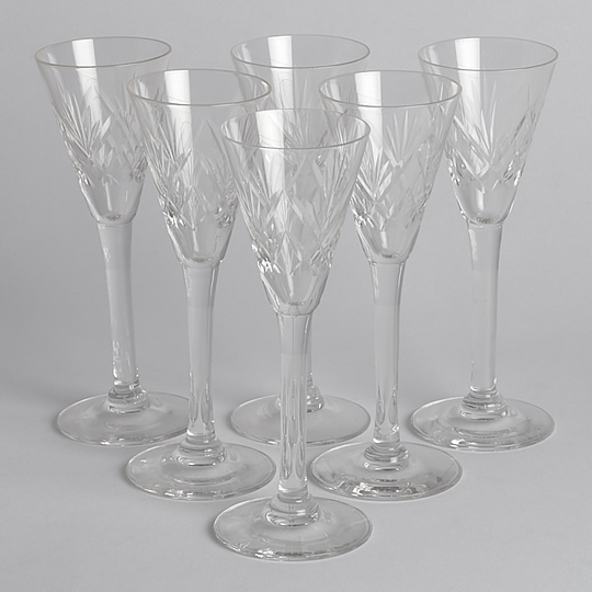 Vintage - SÅLD Snapsglas 6 st