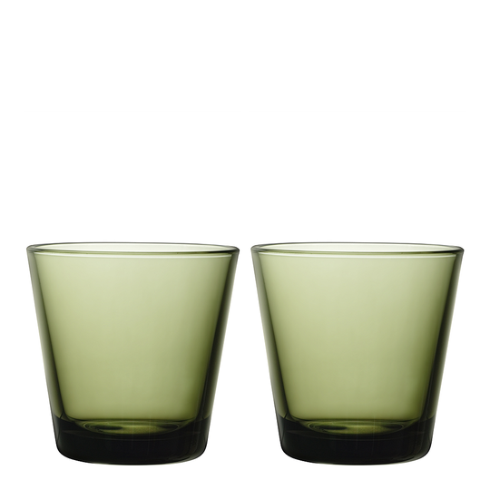 Iittala - Kartio Glas 21 cl 2-pack Mossgrön