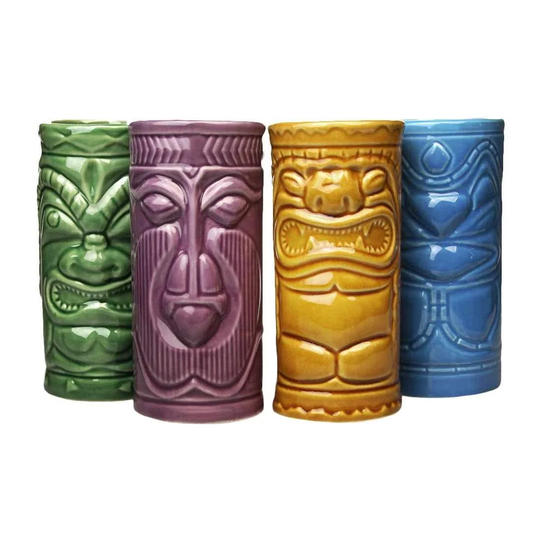 4x Keramikmuggar - Tiki