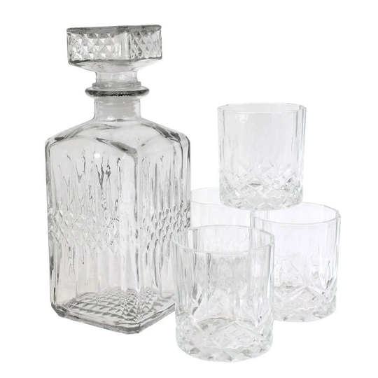 Whiskykaraff med 4 Whiskyglas