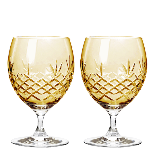 Frederik Bagger - Crispy Eightball Glas på fot 55 cl 2-pack Gul
