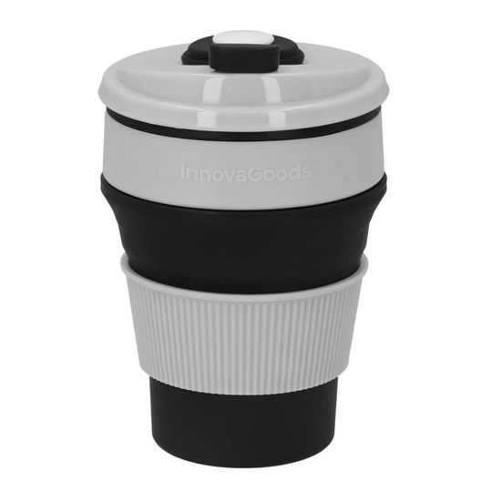 Hopvikbar Mugg med Lock - Silikon