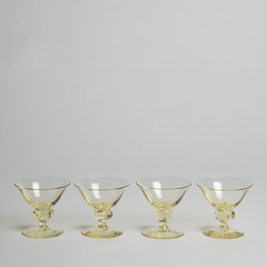 Skrufs Glasbruk - SÅLD Glas "Gulli" 4 st