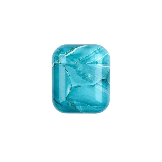Skyddsfodral till AirPods - Turkos Marmor