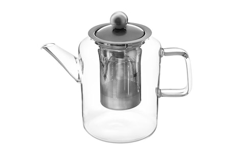 Tekanna med sil 1l Glas Klar