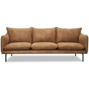 Björndal 3-sits soffa - Cognac ecoläder