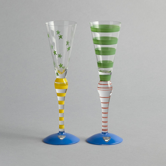 Orrefors - "Clown" Snapsglas 2 st